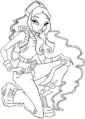 Раскрасочки Winx.