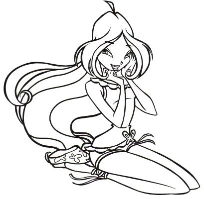Раскрасочки Winx.