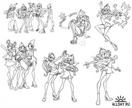 Раскраски Winx.
